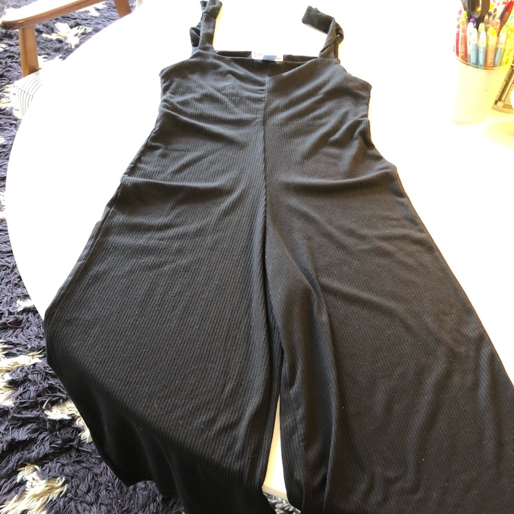 Nordstrom Black Knit wide-leg Jumpsuit